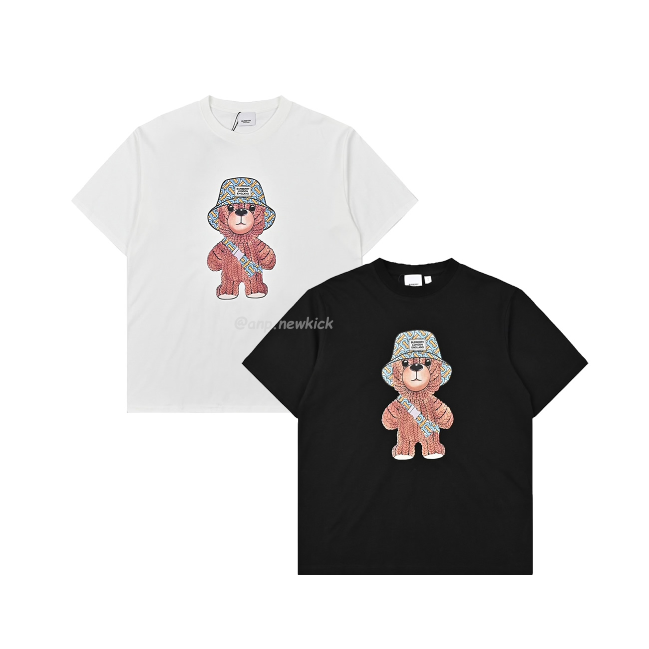 Burberry 23ss Little Bear Black White T Shirt (1) - newkick.app